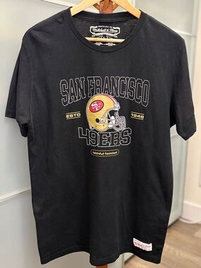 Mitchell & Ness San Francisco 49ers Graphic Tee Black Men's Size L